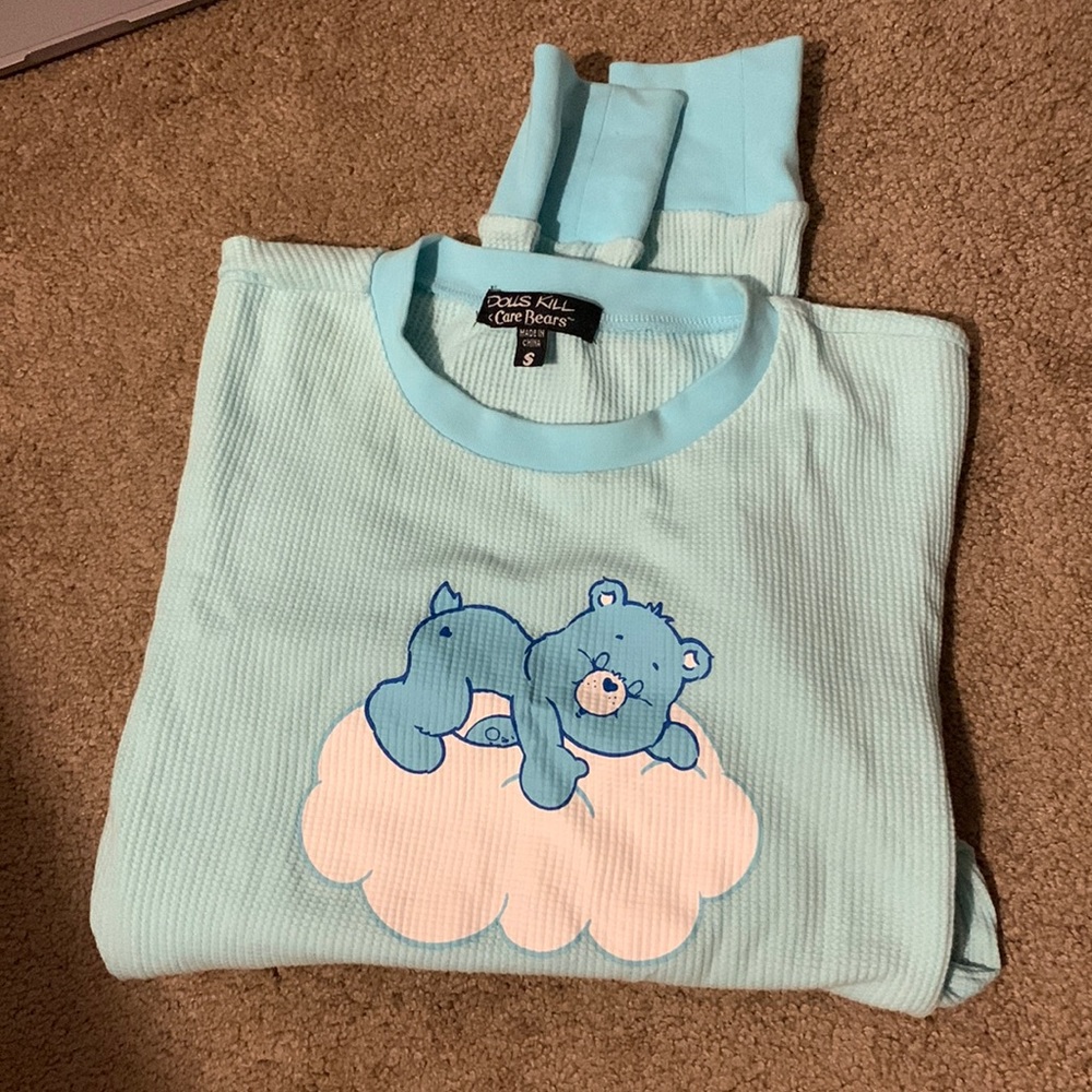 Long sleeve Care Bears thermal pajama shirt